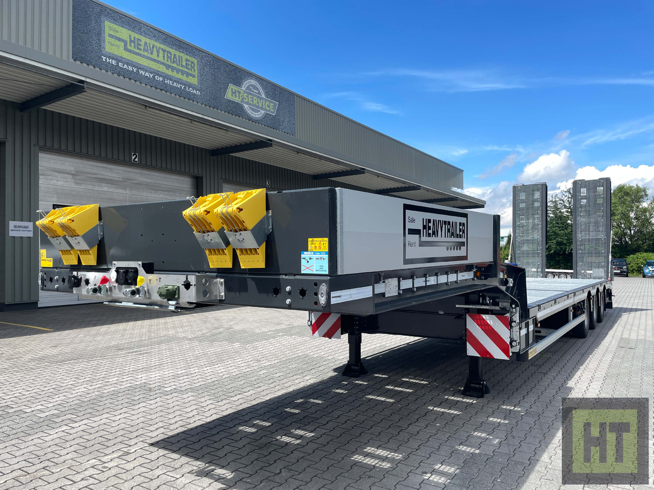 Faymonville 3-Achs-Semi-hydr.Ladeboden mit Rampen-Gitterrost - Nedbygget platform sættevogn: billede 3 Faymonville 3-Achs-Semi-hydr.Ladeboden mit Rampen-Gitterrost - Nedbygget platform sættevogn: billede 3