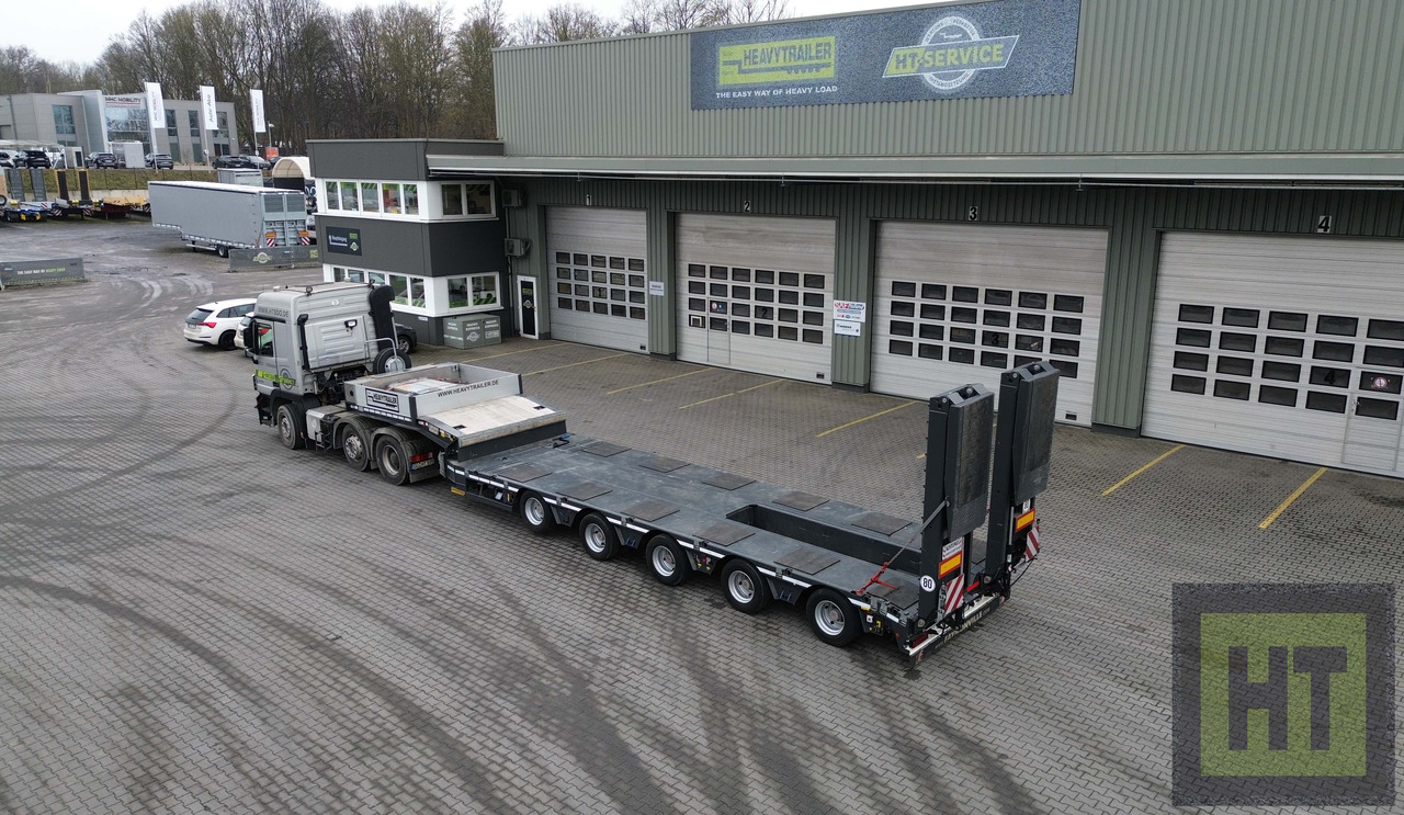 Faymonville 5-Achs-Tele-Semi-Halbachsen-Twinaxle-hydr Rampen - Nedbygget platform sættevogn: billede 1 Faymonville 5-Achs-Tele-Semi-Halbachsen-Twinaxle-hydr Rampen - Nedbygget platform sættevogn: billede 1