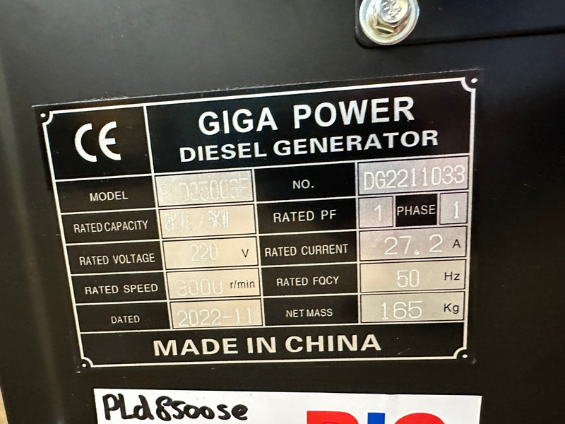 Leje en Giga power PLD8500SE 8 kVA silent generator Giga power PLD8500SE 8 kVA silent generator: billede 10 Leje en Giga power PLD8500SE 8 kVA silent generator Giga power PLD8500SE 8 kVA silent generator: billede 10