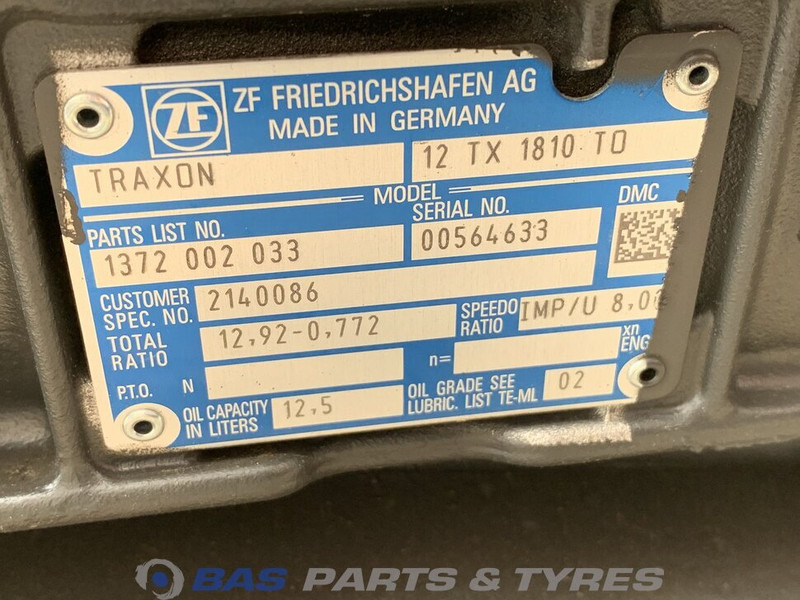 DAF CF Euro 6 DAF 12TX1810 TO TraXon Versnellingsbak 2140086R - Gearkasse for Lastbil: billede 5 DAF CF Euro 6 DAF 12TX1810 TO TraXon Versnellingsbak 2140086R - Gearkasse for Lastbil: billede 5