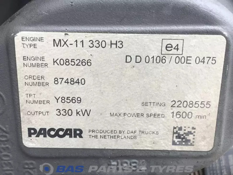 DAF CF Euro 6 Motor DAF MX11 330 H3 2184945R - Motor for Lastbil: billede 5 DAF CF Euro 6 Motor DAF MX11 330 H3 2184945R - Motor for Lastbil: billede 5