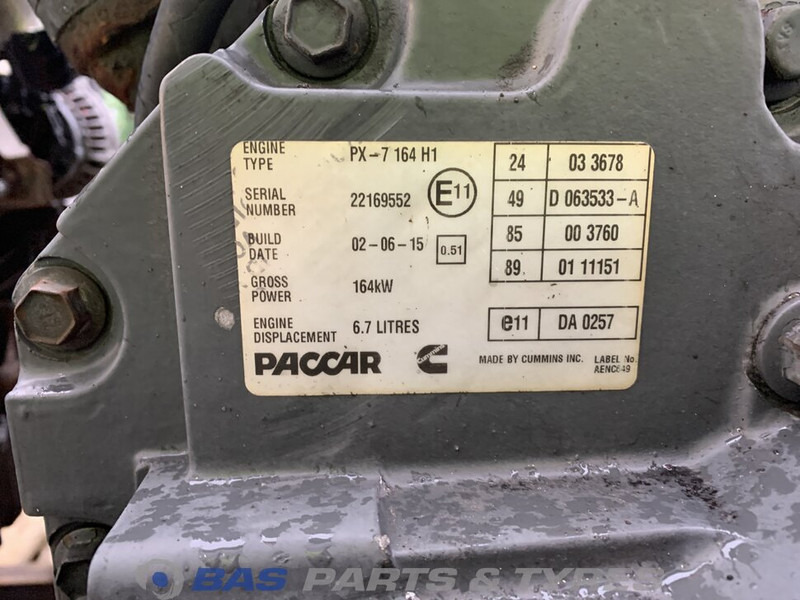 DAF CF Euro 6 Motor DAF PX7 164 H1 1707422R - Motor for Lastbil: billede 5 DAF CF Euro 6 Motor DAF PX7 164 H1 1707422R - Motor for Lastbil: billede 5