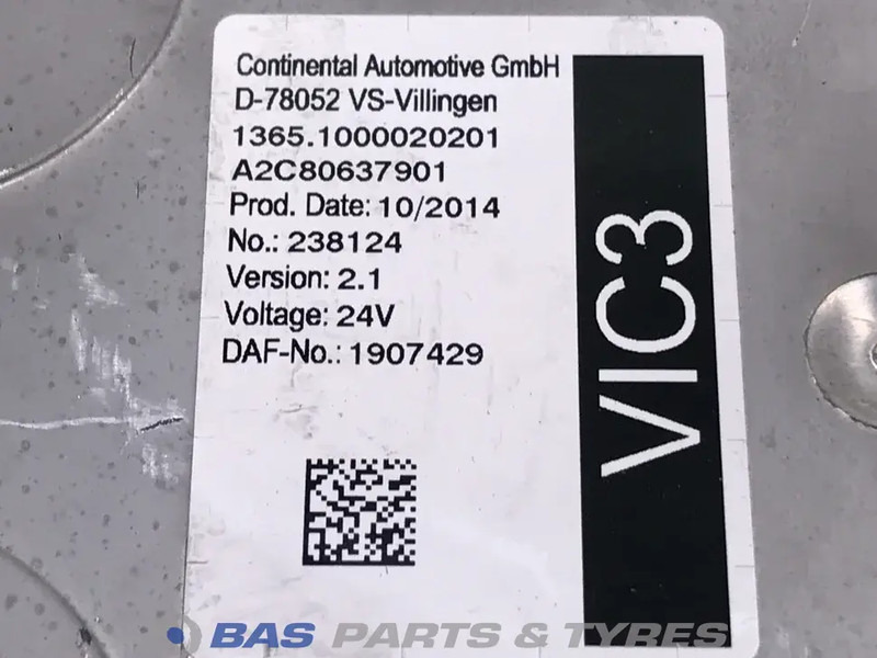 DAF Regeleenheid VIC DAF 2025292 - Kontrol blok for Lastbil: billede 2 DAF Regeleenheid VIC DAF 2025292 - Kontrol blok for Lastbil: billede 2