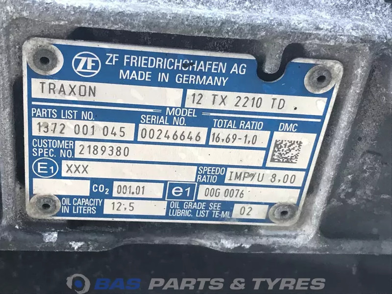 DAF XF G2 DAF 12TX2210 TD TraXon Versnellingsbak 2185317 - Gearkasse for Lastbil: billede 5 DAF XF G2 DAF 12TX2210 TD TraXon Versnellingsbak 2185317 - Gearkasse for Lastbil: billede 5