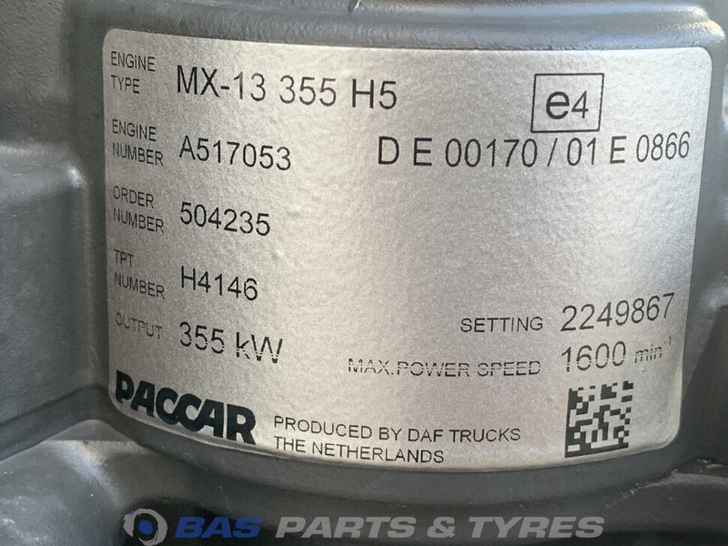 DAF XG Motor DAF MX13 355 H5 0452217 - Motor for Lastbil: billede 5 DAF XG Motor DAF MX13 355 H5 0452217 - Motor for Lastbil: billede 5