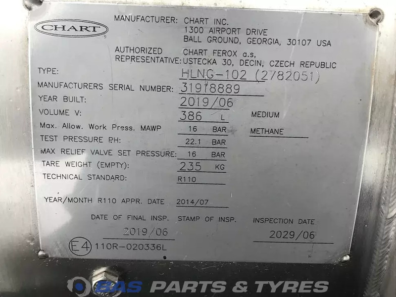Scania LNG tank Scania 352 Liter 1776103 - Brændstoftank for Lastbil: billede 5 Scania LNG tank Scania 352 Liter 1776103 - Brændstoftank for Lastbil: billede 5