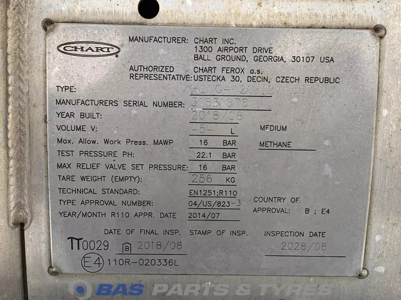 Scania LNG tank Scania 406 Liter 1776103 - Brændstoftank for Lastbil: billede 5 Scania LNG tank Scania 406 Liter 1776103 - Brændstoftank for Lastbil: billede 5