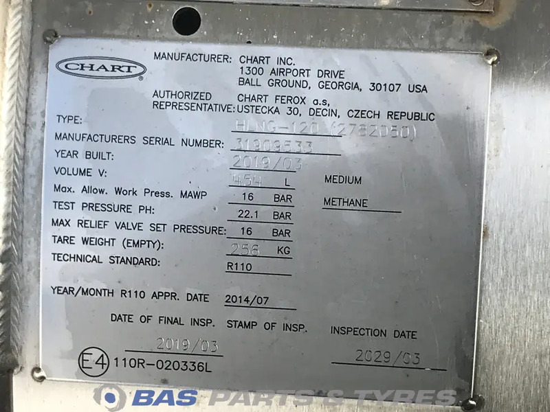 Scania LNG tank Scania 406 Liter 1776103 - Brændstoftank for Lastbil: billede 5 Scania LNG tank Scania 406 Liter 1776103 - Brændstoftank for Lastbil: billede 5