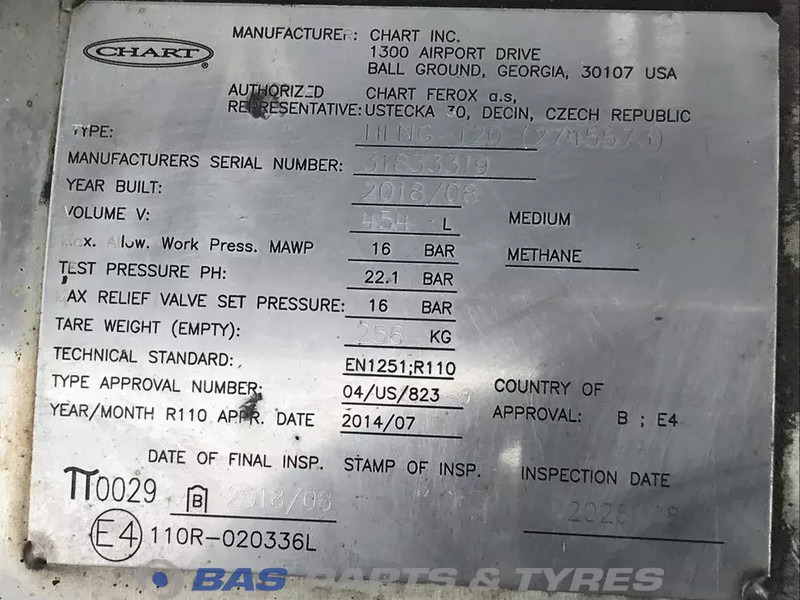 Scania LNG tank Scania 406 Liter 1776103 - Brændstoftank for Lastbil: billede 5 Scania LNG tank Scania 406 Liter 1776103 - Brændstoftank for Lastbil: billede 5