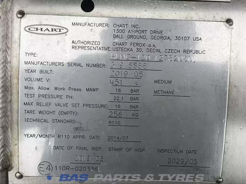 Scania LNG tank Scania 406 Liter 1776103 - Brændstoftank for Lastbil: billede 5 Scania LNG tank Scania 406 Liter 1776103 - Brændstoftank for Lastbil: billede 5
