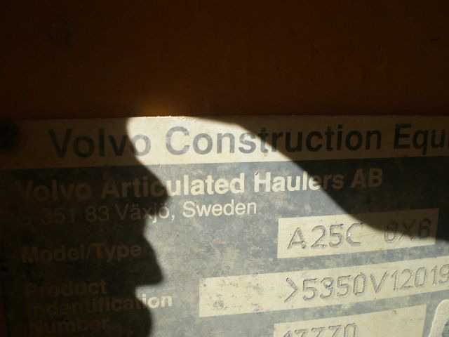 VOLVO A25C S/N: 12019 (1998) Y S/N: 12026 (1999) - Knækstyret dumper: billede 2 VOLVO A25C S/N: 12019 (1998) Y S/N: 12026 (1999) - Knækstyret dumper: billede 2