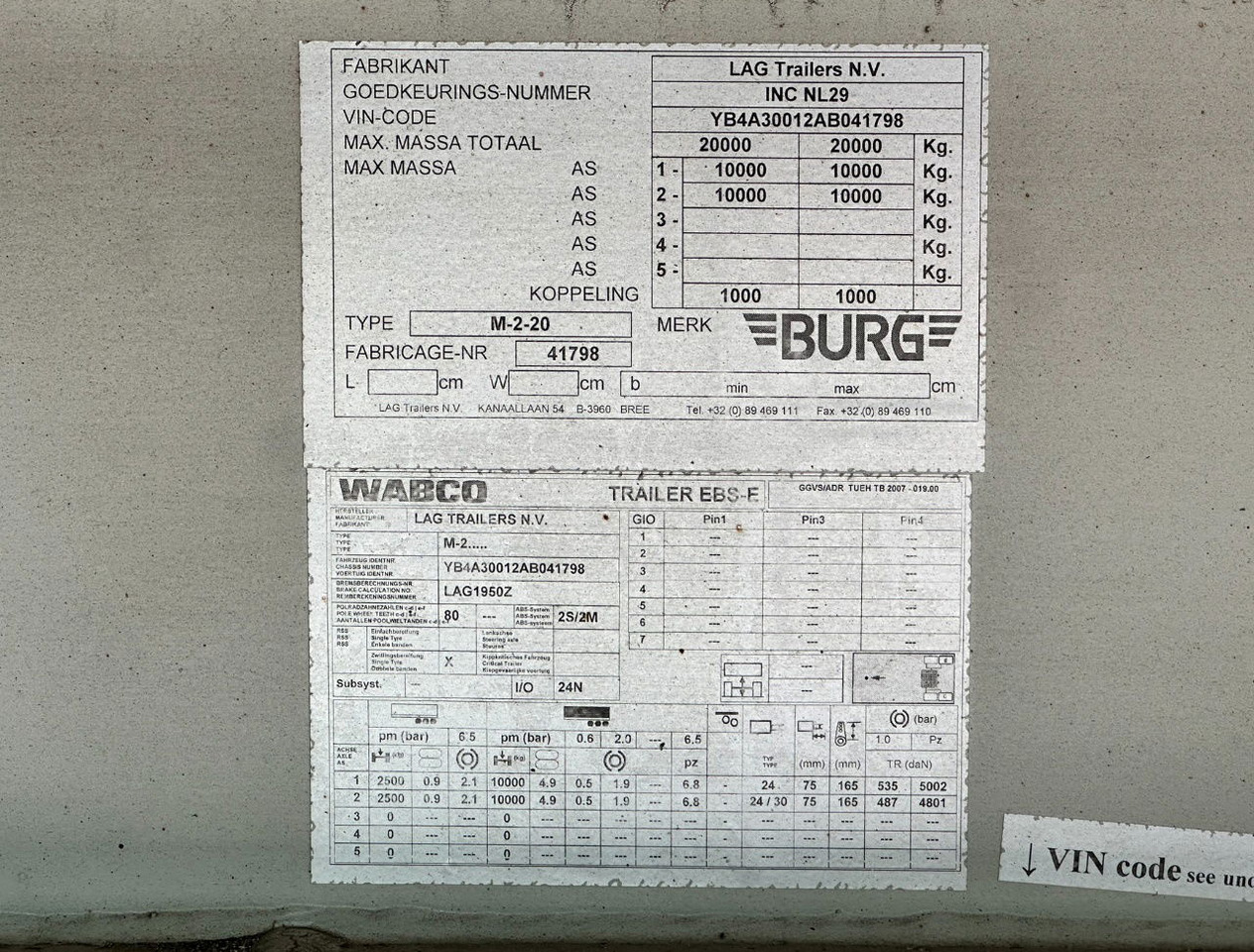 Kølevogn påhængsvogn Burg 2 Axle VAN Beurden Isolated BOX TRS Cooling Good Condition Holland-Trailer: billede 17