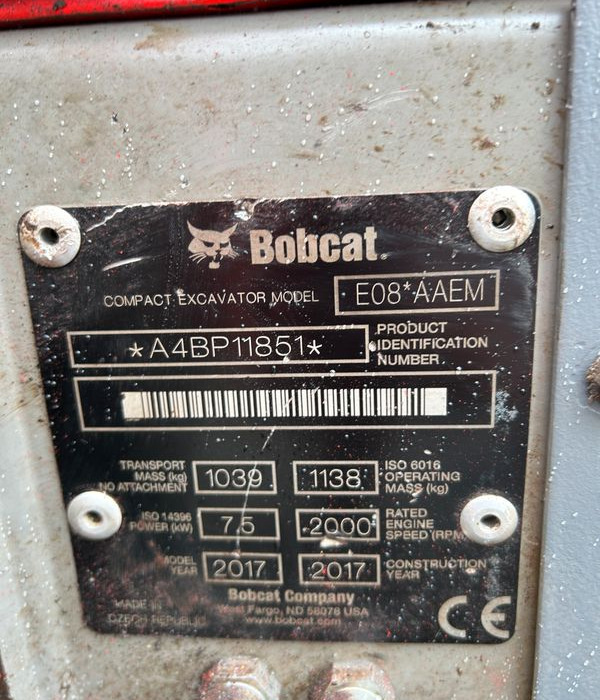 Mini Pelle BOBCAT 1138 KGS - Minigravemaskine: billede 5 Mini Pelle BOBCAT 1138 KGS - Minigravemaskine: billede 5