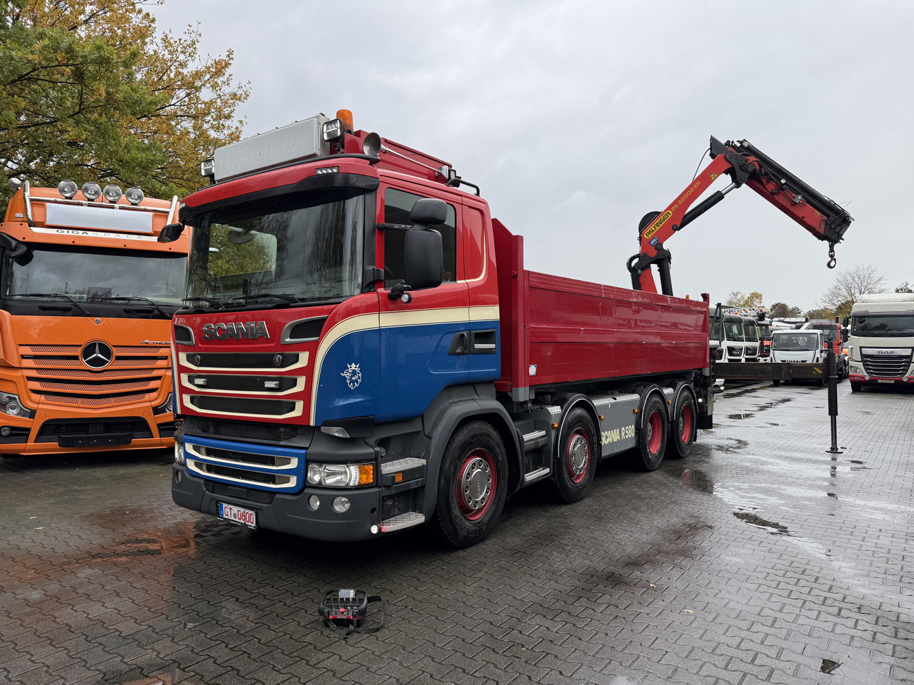 Scania R580 V8 8X4 Kipper Kran Palfinger 22002 - Lastbil med kran, Tipvogn lastbil: billede 1 Scania R580 V8 8X4 Kipper Kran Palfinger 22002 - Lastbil med kran, Tipvogn lastbil: billede 1
