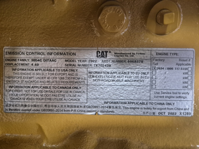 Caterpillar 3054C DITAAC Engine + Radiator - Motor for Industrimaskine: billede 2 Caterpillar 3054C DITAAC Engine + Radiator - Motor for Industrimaskine: billede 2