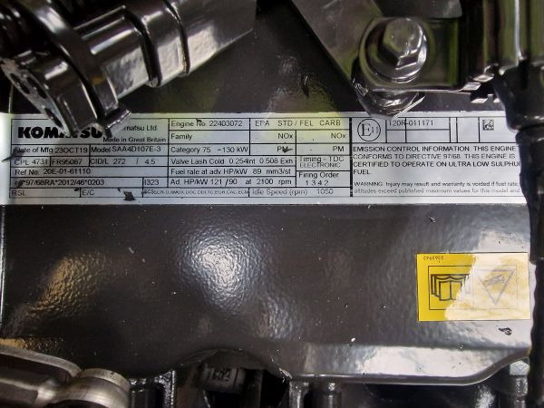 Cummins/Komatsu QSB4.5/SAA4D107E-3 Engine (Plant) - Motor for Entreprenørmaskin: billede 2 Cummins/Komatsu QSB4.5/SAA4D107E-3 Engine (Plant) - Motor for Entreprenørmaskin: billede 2