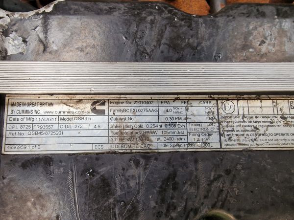Cummins QSB4.5 CPL 8725 Engine (Plant) - Motor for Entreprenørmaskin: billede 2 Cummins QSB4.5 CPL 8725 Engine (Plant) - Motor for Entreprenørmaskin: billede 2