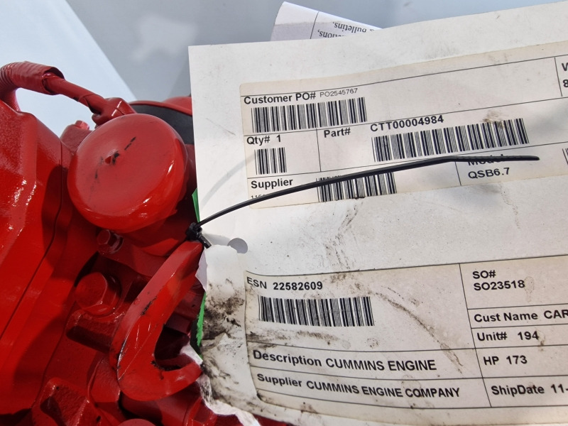 Cummins QSB6.7 CPL4990 New Engine (Plant) - Motor for Entreprenørmaskin: billede 2 Cummins QSB6.7 CPL4990 New Engine (Plant) - Motor for Entreprenørmaskin: billede 2