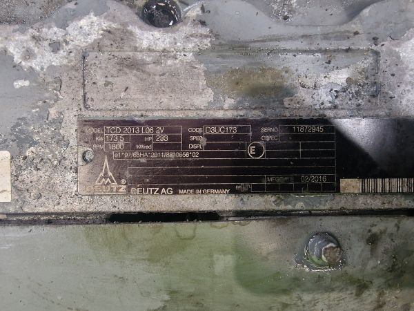 Deutz TCD 2013 L06 2V Engine (Industrial) - Motor for Industrimaskine: billede 2 Deutz TCD 2013 L06 2V Engine (Industrial) - Motor for Industrimaskine: billede 2