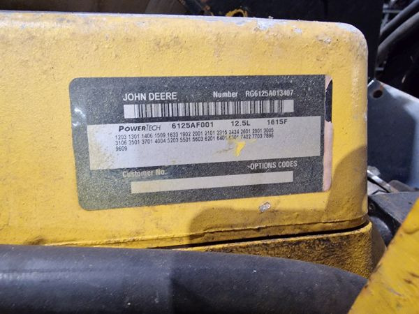 John Deere 6125AF001 Engine (Industrial) - Motor for Industrimaskine: billede 2 John Deere 6125AF001 Engine (Industrial) - Motor for Industrimaskine: billede 2