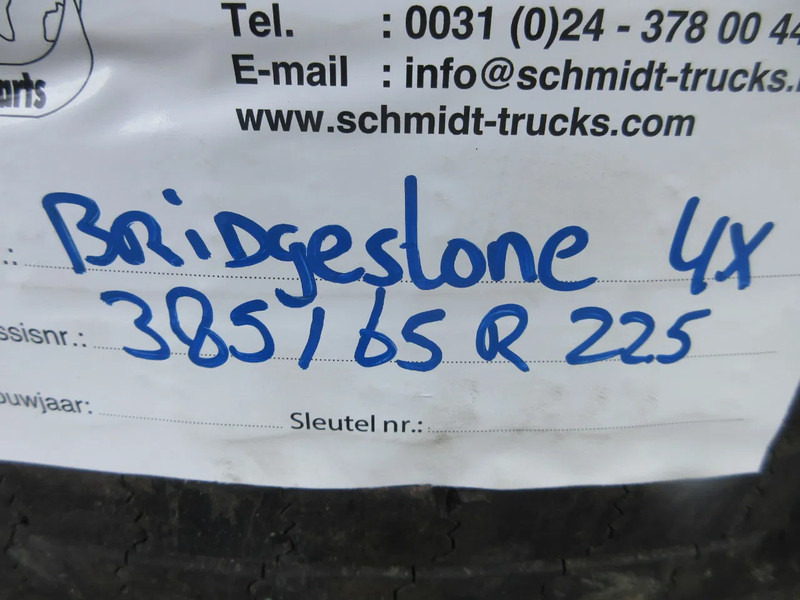 Bridgestone 385 / 65 R 22.5 OPLEGGER BANDEN MET STAAL WIEL - Dæk for Lastbil: billede 5 Bridgestone 385 / 65 R 22.5 OPLEGGER BANDEN MET STAAL WIEL - Dæk for Lastbil: billede 5