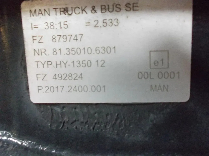 MAN 81.35003-7671/81.35010-6301RATIO 1=2,533 HY1350.MAN TGX TGS MODEL 2024 - Bagaksel for Lastbil: billede 5 MAN 81.35003-7671/81.35010-6301RATIO 1=2,533 HY1350.MAN TGX TGS MODEL 2024 - Bagaksel for Lastbil: billede 5