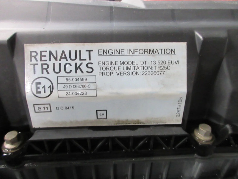 Renault 7422688467//7485008163/7485002163 D13K 520 HP RENAULT EURO 6 - Motor for Lastbil: billede 5 Renault 7422688467//7485008163/7485002163 D13K 520 HP RENAULT EURO 6 - Motor for Lastbil: billede 5