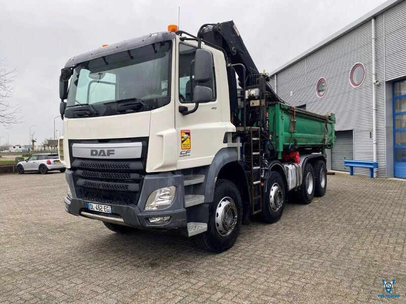 DAF CF410 / 8X4 / BIG AXLE / FULL-STEEL /2 SIDE TIPPER/ ONLY:363247 KM / AUTOMATIC / EURO-6 / 2014 - Lastbil med kran: billede 1 DAF CF410 / 8X4 / BIG AXLE / FULL-STEEL /2 SIDE TIPPER/ ONLY:363247 KM / AUTOMATIC / EURO-6 / 2014 - Lastbil med kran: billede 1