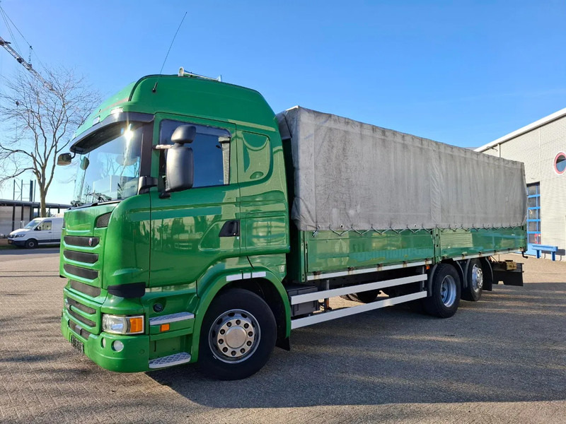 Scania R410 / GERMAN TRUCK / RETARDER / LIFT+LENKACHSE / SLIDING ROOF / SMART TACHO / PARK AIRCO / NAVI / LWDS / AUTOMATIC / EURO-6 / 2 - Lastbil med presenning: billede 1 Scania R410 / GERMAN TRUCK / RETARDER / LIFT+LENKACHSE / SLIDING ROOF / SMART TACHO / PARK AIRCO / NAVI / LWDS / AUTOMATIC / EURO-6 / 2 - Lastbil med presenning: billede 1