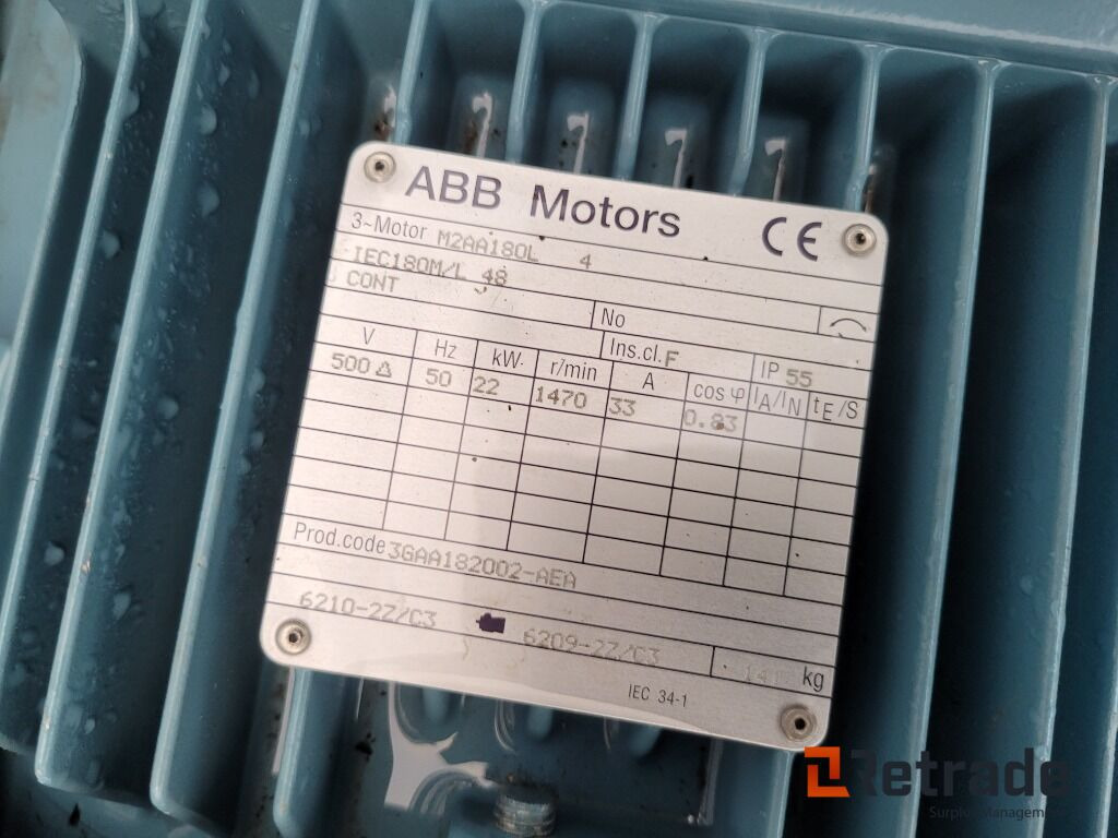 Elmotor ABB M2AA180L - Elektrisk system for Industrimaskine: billede 4 Elmotor ABB M2AA180L - Elektrisk system for Industrimaskine: billede 4