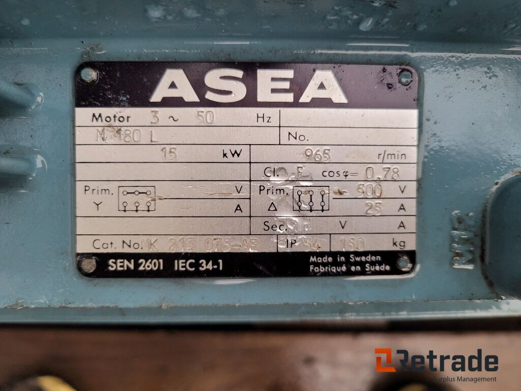 Elmotor ASEA M180L - Elektrisk system for Industrimaskine: billede 5 Elmotor ASEA M180L - Elektrisk system for Industrimaskine: billede 5