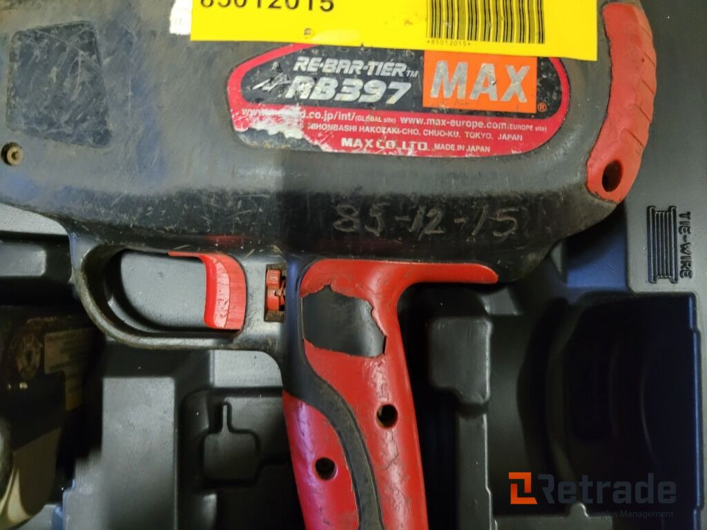 Najmaskin MAX RB398 - Bygningsudstyr: billede 3 Najmaskin MAX RB398 - Bygningsudstyr: billede 3