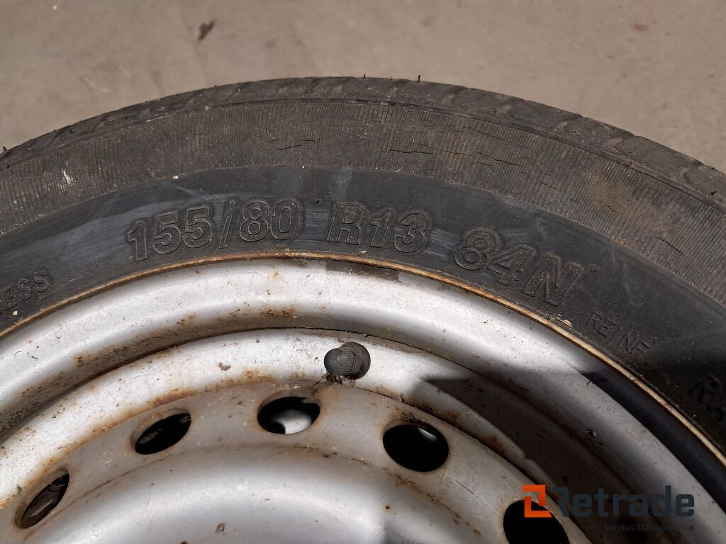 Trailerdæk 4 stk fælge med dæk fra City-Star 155/80 R13 - Bygningsudstyr: billede 4 Trailerdæk 4 stk fælge med dæk fra City-Star 155/80 R13 - Bygningsudstyr: billede 4