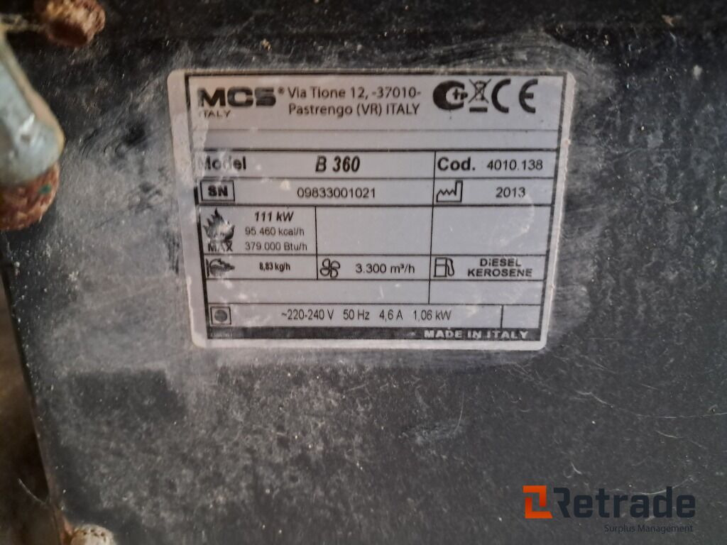 Varmekanon Master B 360 - Entreprenør varmeblæser: billede 5 Varmekanon Master B 360 - Entreprenør varmeblæser: billede 5