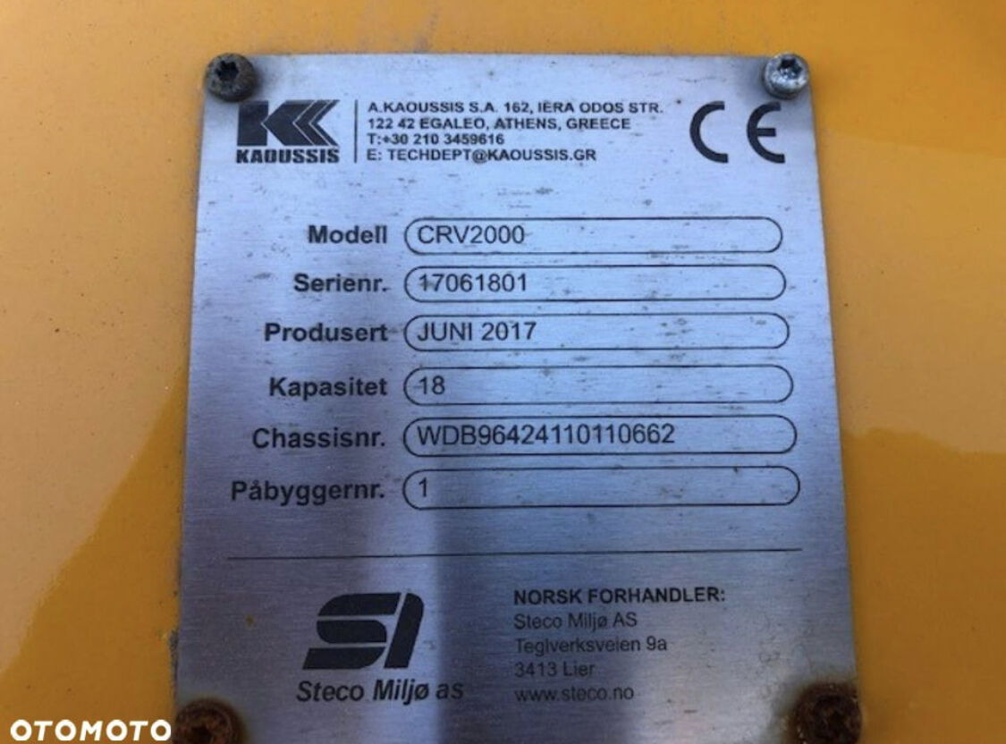 Ny Affaldsmaskine - veksellad Kadussis CRV2000 Like NTM, Steco - Like NEW Kadussis CRV2000 Like NTM, Steco - Like NEW: billede 12