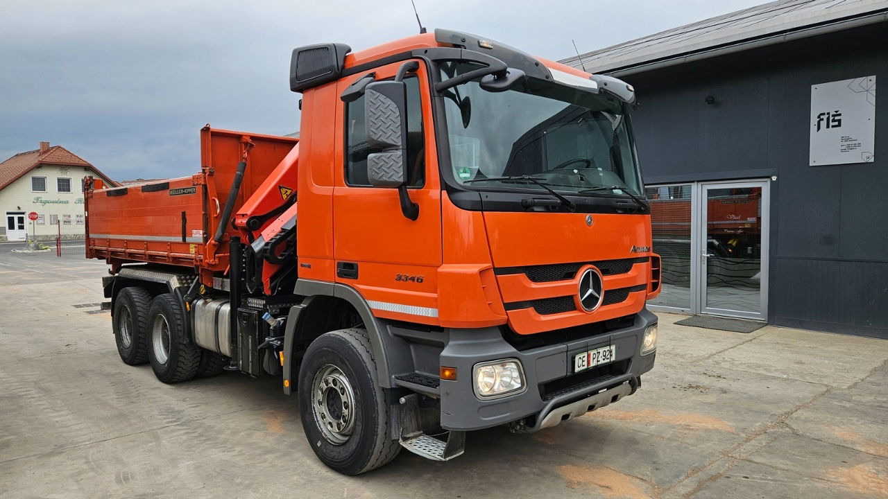 Mercedes-Benz Actros 3346 K palfinger PK 18002 - bordmatic - meiller tipper - EPS 3 pedals - Tipvogn lastbil: billede 2 Mercedes-Benz Actros 3346 K palfinger PK 18002 - bordmatic - meiller tipper - EPS 3 pedals - Tipvogn lastbil: billede 2