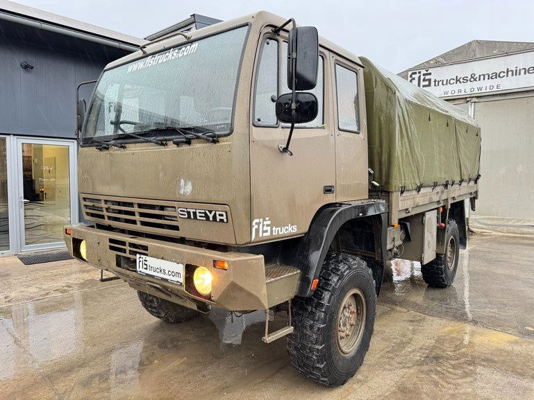 Steyr 12M18 4X4 stake body - ex. military truck - Lastbil med presenning: billede 1 Steyr 12M18 4X4 stake body - ex. military truck - Lastbil med presenning: billede 1