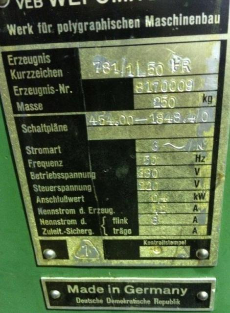 Brehmer/Polygraph 781 long arm wire stitching machine - Trykmaskine: billede 5 Brehmer/Polygraph 781 long arm wire stitching machine - Trykmaskine: billede 5