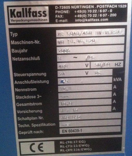 Compact angle welding machine with shrink tunnel Kallfass KC 5040-450 Universal - Pakkemaskine: billede 2 Compact angle welding machine with shrink tunnel Kallfass KC 5040-450 Universal - Pakkemaskine: billede 2