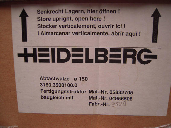 Heidelberg Scanning Roller/Scanner Drum for Primescan - Trykmaskine: billede 2 Heidelberg Scanning Roller/Scanner Drum for Primescan - Trykmaskine: billede 2