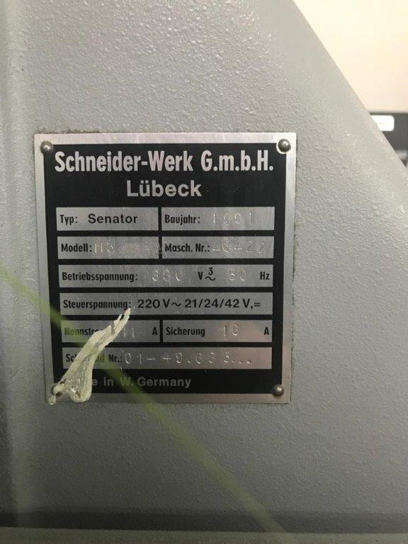 Schneider SENATOR cutting machine 115 MC - Papir skæremaskine: billede 3 Schneider SENATOR cutting machine 115 MC - Papir skæremaskine: billede 3