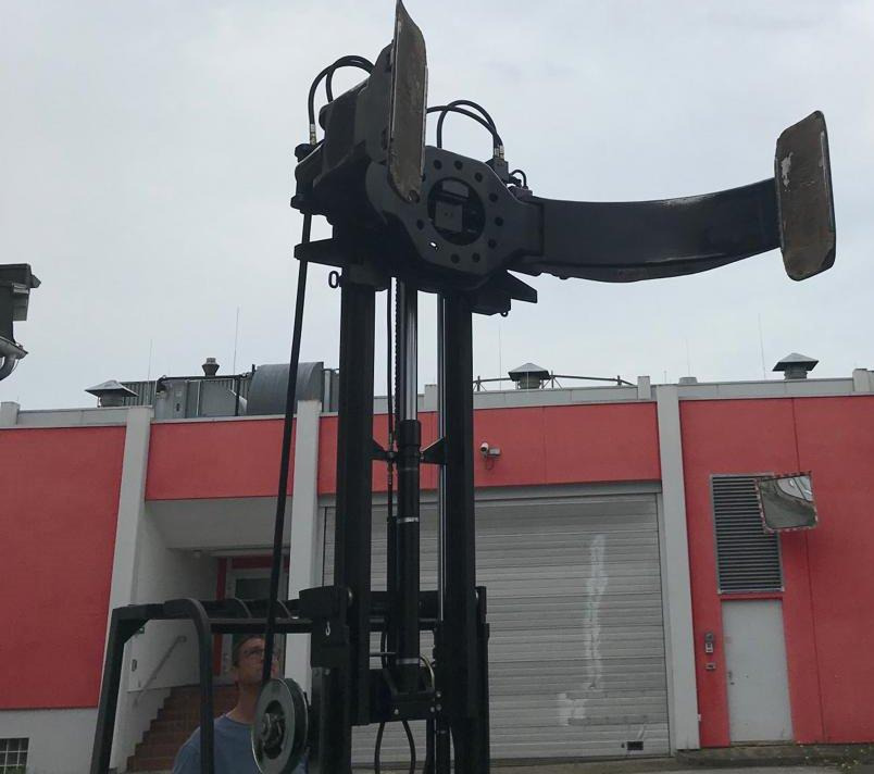 Three-wheel electric front loader Jungheinrich EFG DF 15 with duplex mast and Meyer roller clamp - El gaffeltruck: billede 4 Three-wheel electric front loader Jungheinrich EFG DF 15 with duplex mast and Meyer roller clamp - El gaffeltruck: billede 4