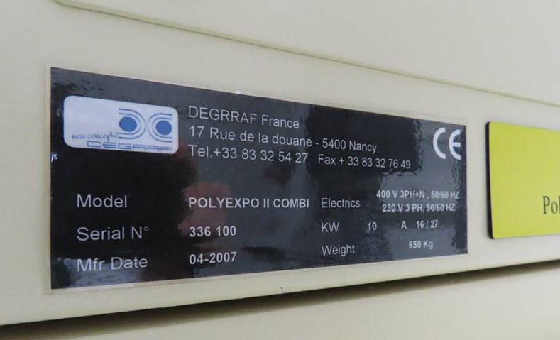 Flexo printing plate Finishing System Glunz & Jensen DEGRAF POLY EXPO II COMBI - Trykmaskine: billede 2 Flexo printing plate Finishing System Glunz & Jensen DEGRAF POLY EXPO II COMBI - Trykmaskine: billede 2