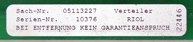 Jungheinrich 05113227 | Distributor 5113228 rev. 2 - Kontrol blok for Materialehåndteringsudstyr: billede 4 Jungheinrich 05113227 | Distributor 5113228 rev. 2 - Kontrol blok for Materialehåndteringsudstyr: billede 4