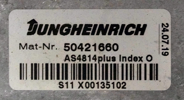 Jungheinrich 50421660 | rij regeling drive controller AS4814 Plus Index 0 504321 - Kontrol blok for Materialehåndteringsudstyr: billede 2 Jungheinrich 50421660 | rij regeling drive controller AS4814 Plus Index 0 504321 - Kontrol blok for Materialehåndteringsudstyr: billede 2