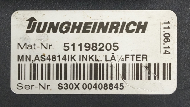 Jungheinrich 51159321 | Rij/hef regeling drive/lifting controller AS4814Ik Index - Kontrol blok for Materialehåndteringsudstyr: billede 4 Jungheinrich 51159321 | Rij/hef regeling drive/lifting controller AS4814Ik Index - Kontrol blok for Materialehåndteringsudstyr: billede 4