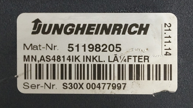 Jungheinrich 51159321 | Rij/hef regeling drive/lifting controller AS4814Ik Index - Kontrol blok for Materialehåndteringsudstyr: billede 4 Jungheinrich 51159321 | Rij/hef regeling drive/lifting controller AS4814Ik Index - Kontrol blok for Materialehåndteringsudstyr: billede 4