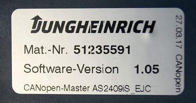Jungheinrich 51206665 | Rij/hef regeling Drive/lift controller AS2409 i S Index - Kontrol blok for Materialehåndteringsudstyr: billede 3 Jungheinrich 51206665 | Rij/hef regeling Drive/lift controller AS2409 i S Index - Kontrol blok for Materialehåndteringsudstyr: billede 3