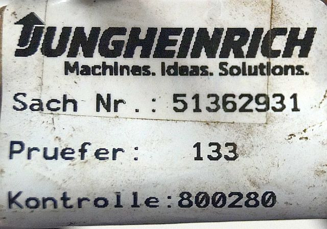 Jungheinrich 51362931 | Kabelboom Wiring loom Kabelboom Wiring loom - Elektrisk system for Materialehåndteringsudstyr: billede 2 Jungheinrich 51362931 | Kabelboom Wiring loom Kabelboom Wiring loom - Elektrisk system for Materialehåndteringsudstyr: billede 2