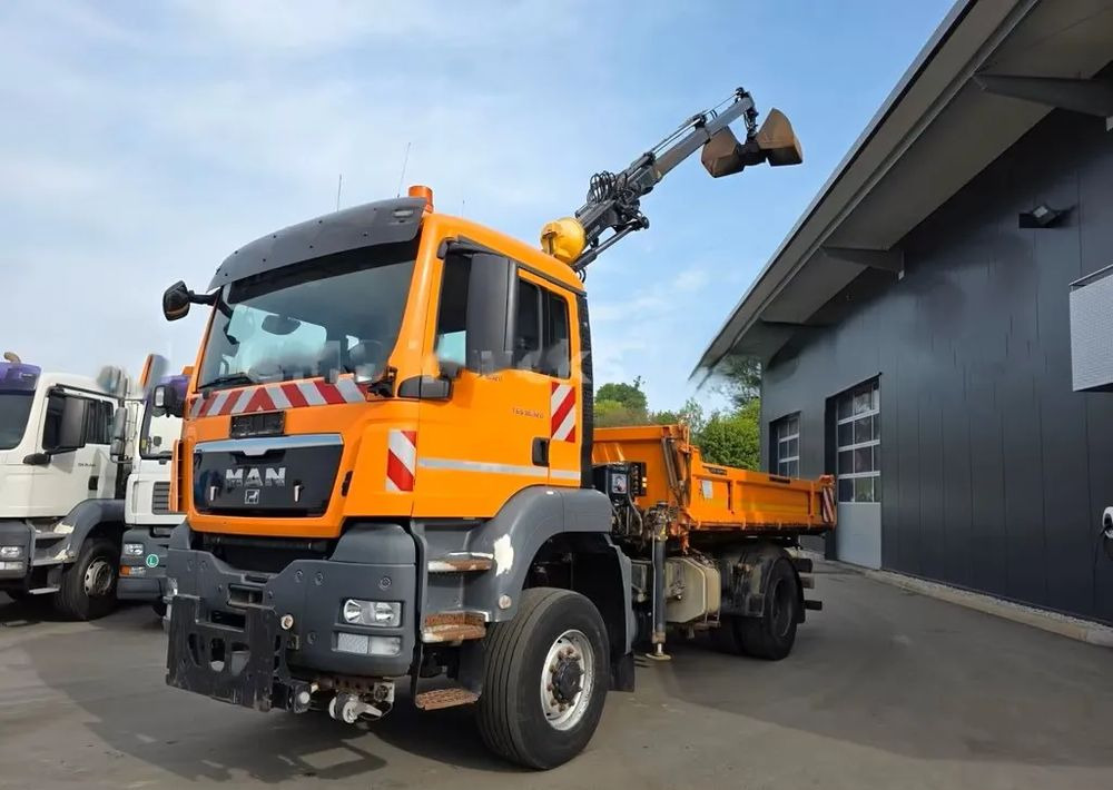 MAN TGS 18.320 4x4 – Wywrotka trójstronna Meiller + Kran HIAB | Komunalny | Euro 5 - Tipvogn lastbil: billede 4 MAN TGS 18.320 4x4 – Wywrotka trójstronna Meiller + Kran HIAB | Komunalny | Euro 5 - Tipvogn lastbil: billede 4
